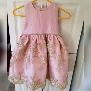 Tahari Girl Elegant/formal  Pink and Gold Kids Dress